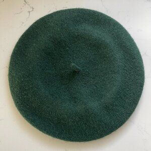Hat to Socks Classic Wool Blend French Beret/Tam Forest Green Sz OS